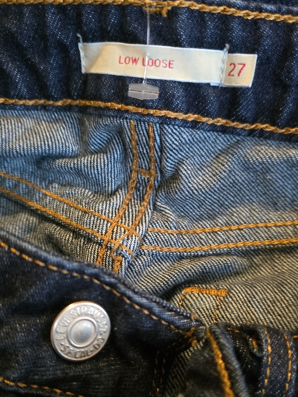 Levi's Jeans Women's Size 27 Size 4 Dark Blue Low Loose Premium Denim